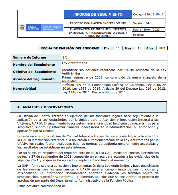informe ley antitramite 2021