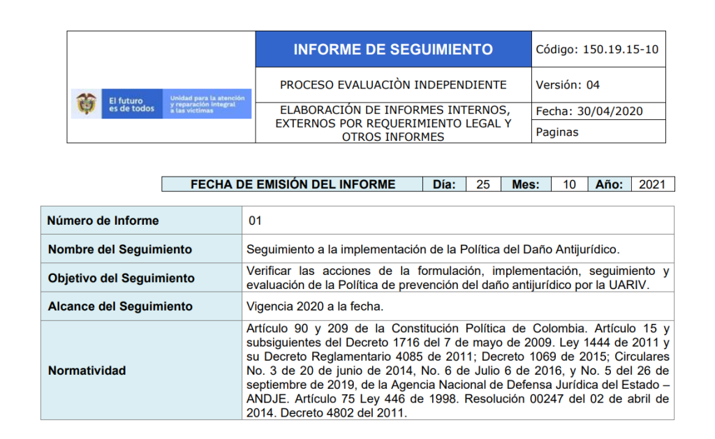 informe politica dano antijuridico 2020 2021