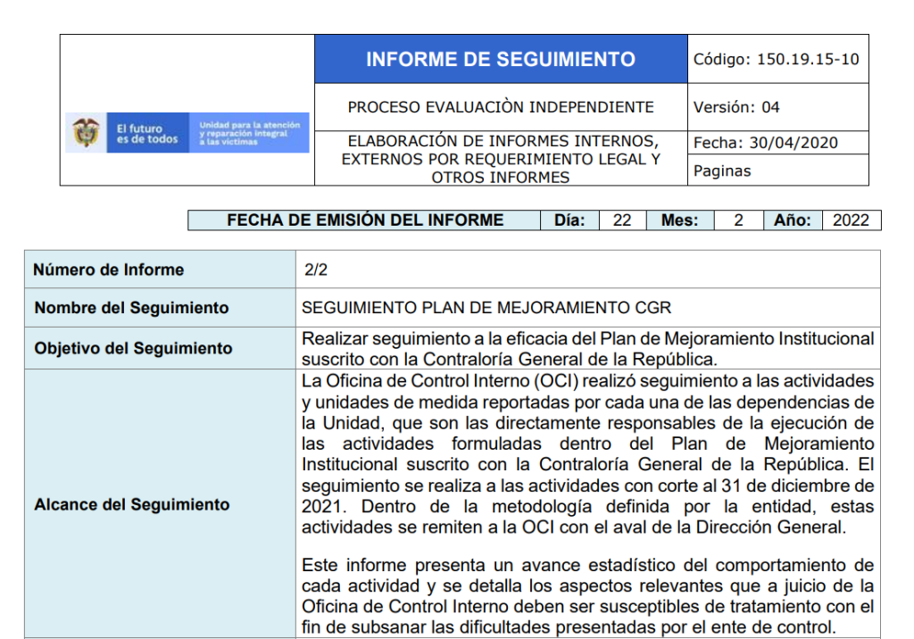 seguimiento plan mejoramiento contraloria corte diciembre 2021