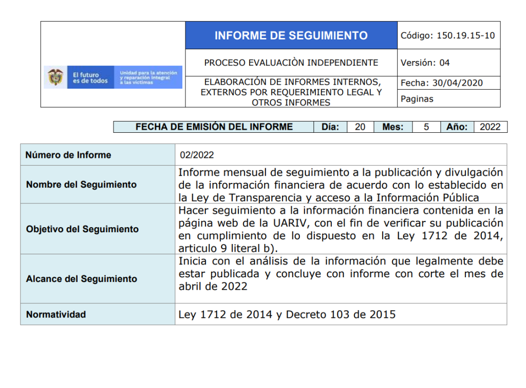 informe transparencia financiera 2 bimestre 2022