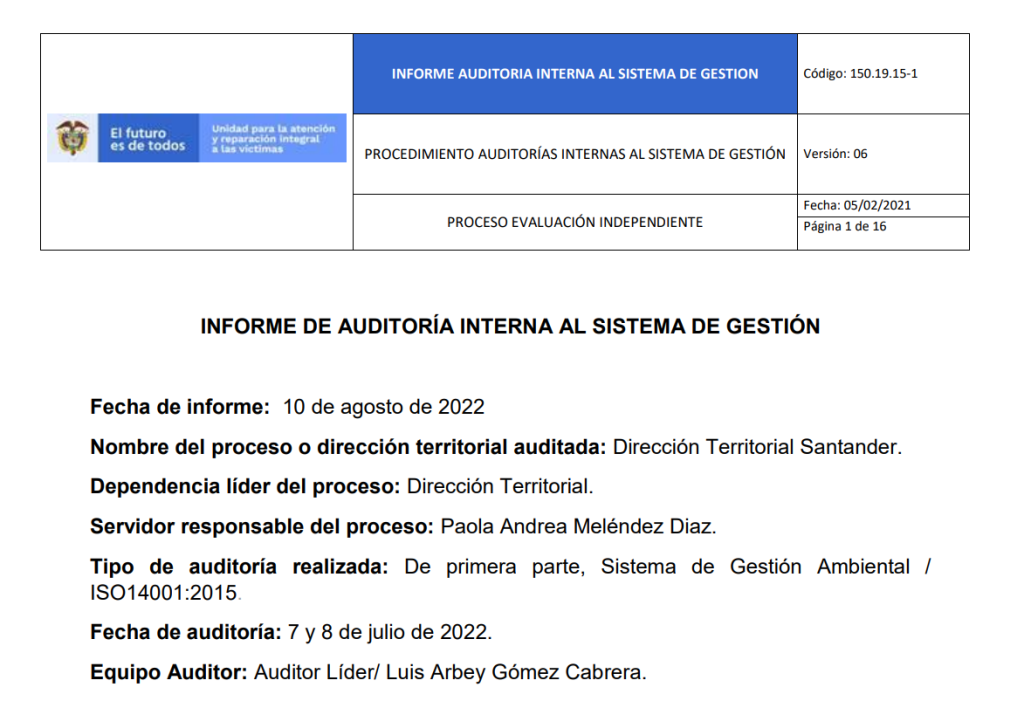 informe auditoria del sga   dt santander 0
