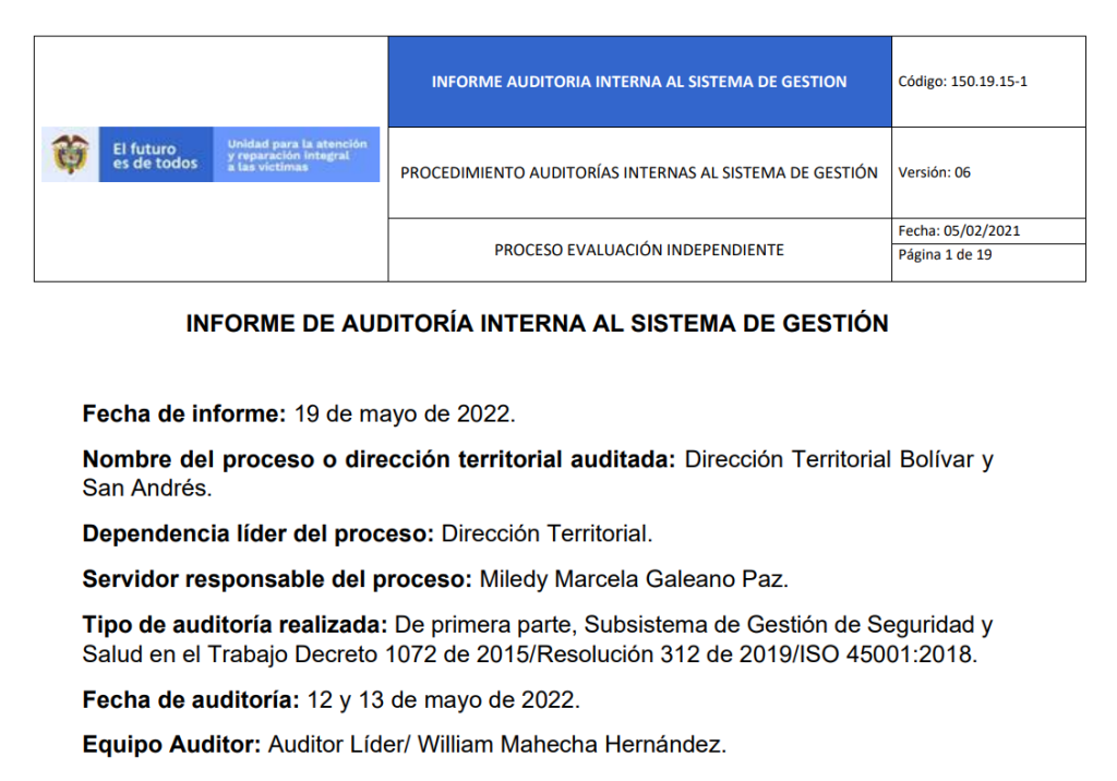 informe auditoria del sgsst   dt bolivar y san andres 0