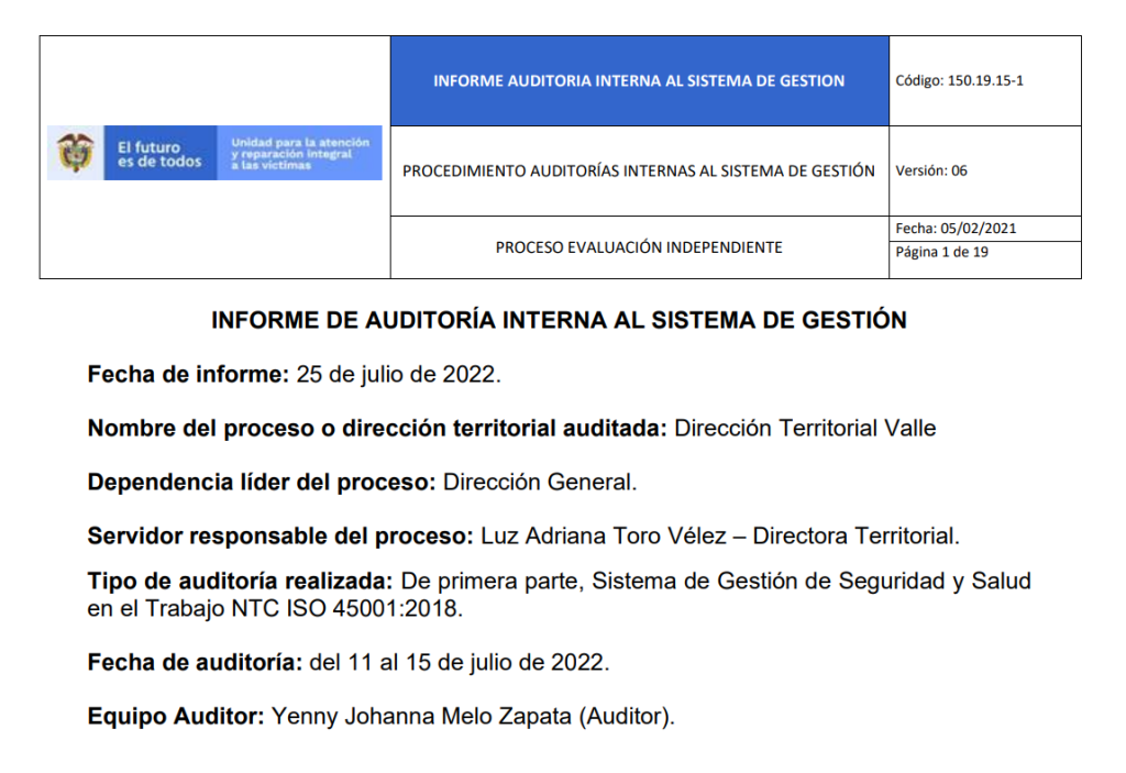 informe auditoria del sgsst   dt valle 0