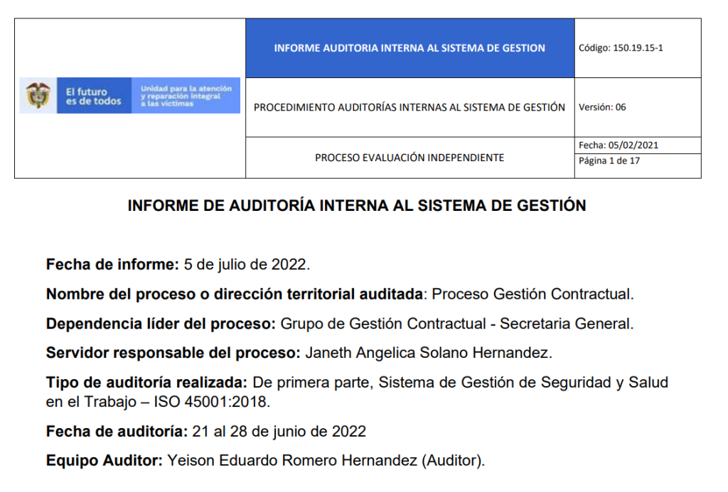 informe auditoria del sgsst   gestion contractual 1