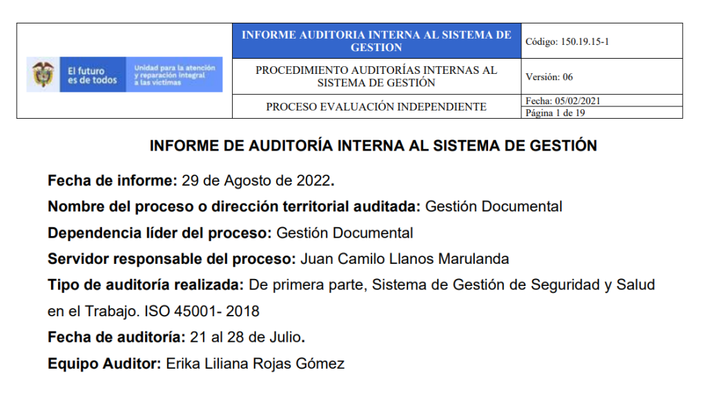 informe auditoria del sgsst   gestion documental 1