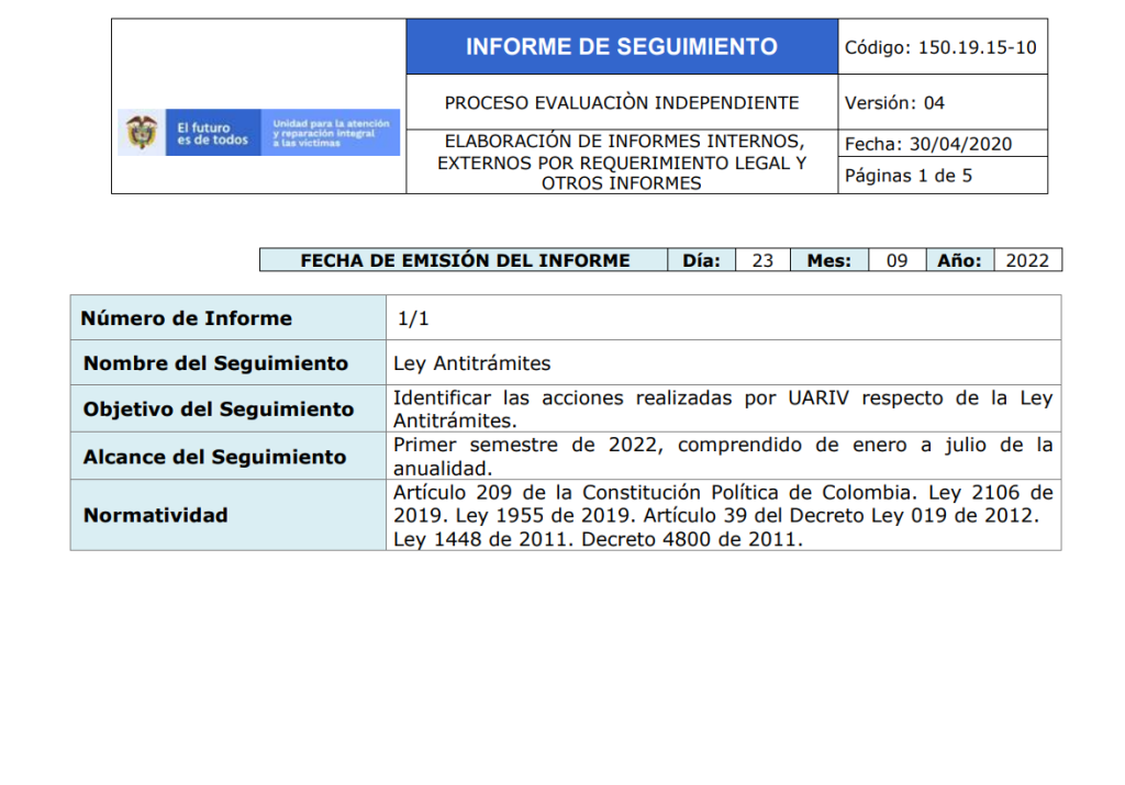 informe ley antitramite 2022