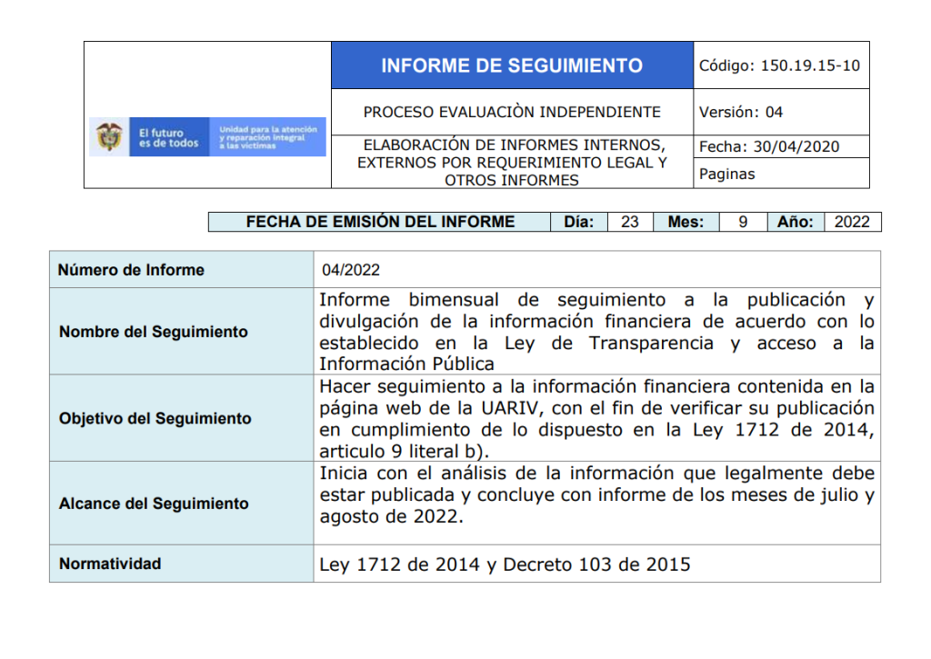 informe ley transparencia financiera julio agosto 2022