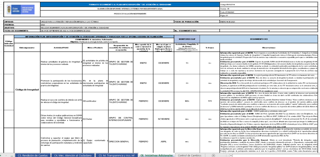 matriz de seguimiento paac 3er cuatrimestre 2022
