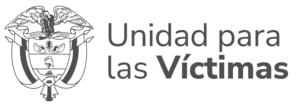 Escudo de Colombia y texto de la Unidad para las Víctimas
