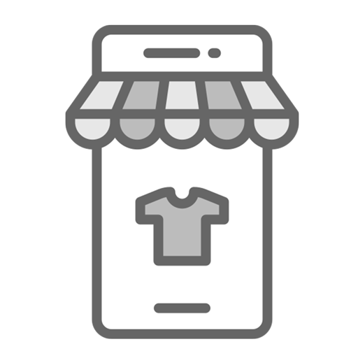 Ilustración de tienda online con producto