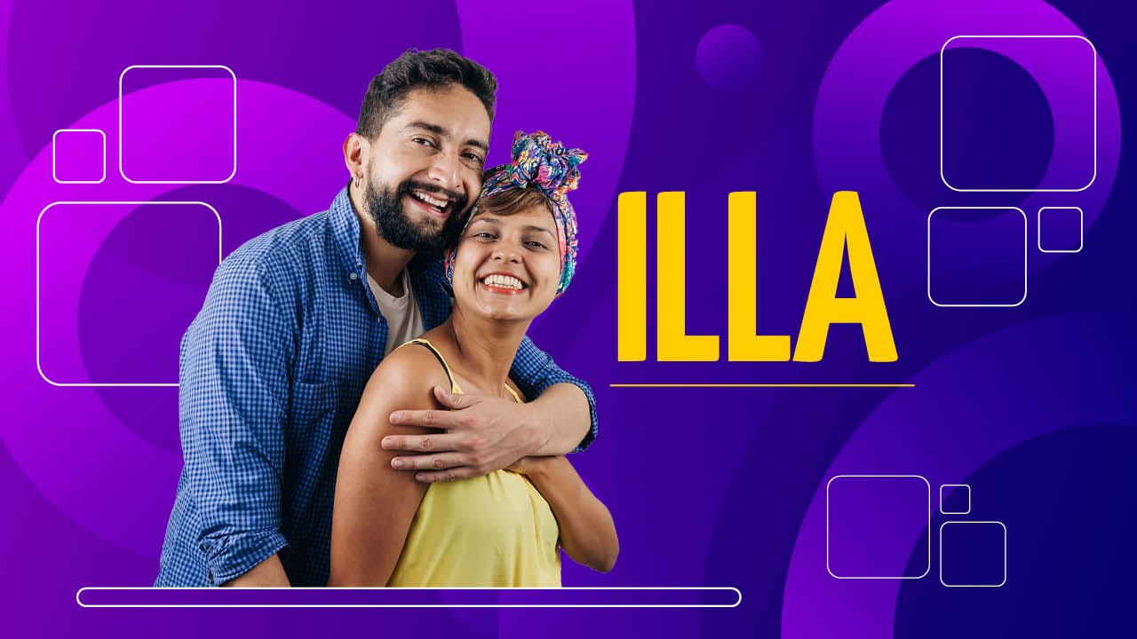 Banner de ILLA con pareja de hombre y mujer abrazandose