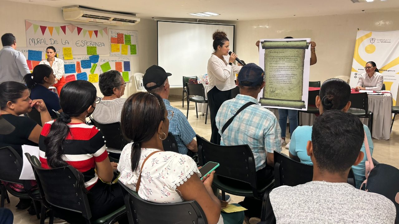 Entrega de indemnizaciones judiciales en el Magdalena Medio.