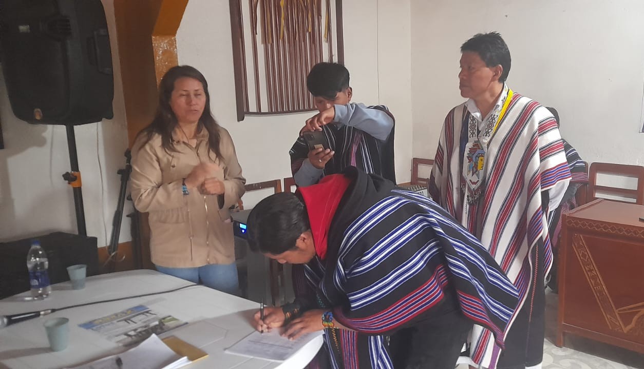 Protocolización del Plan Integral de Reparación Colectiva en Santiago, Putumayo.