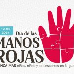 Pieza de conmemoración Día de las Manos Rojas 2024