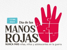 Pieza de conmemoración Día de las Manos Rojas 2024