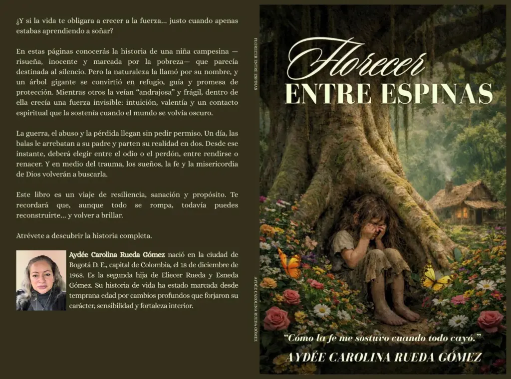 Portada del libro “Florecer entre Espinas” de Aydeé Carolina Rueda Gómez