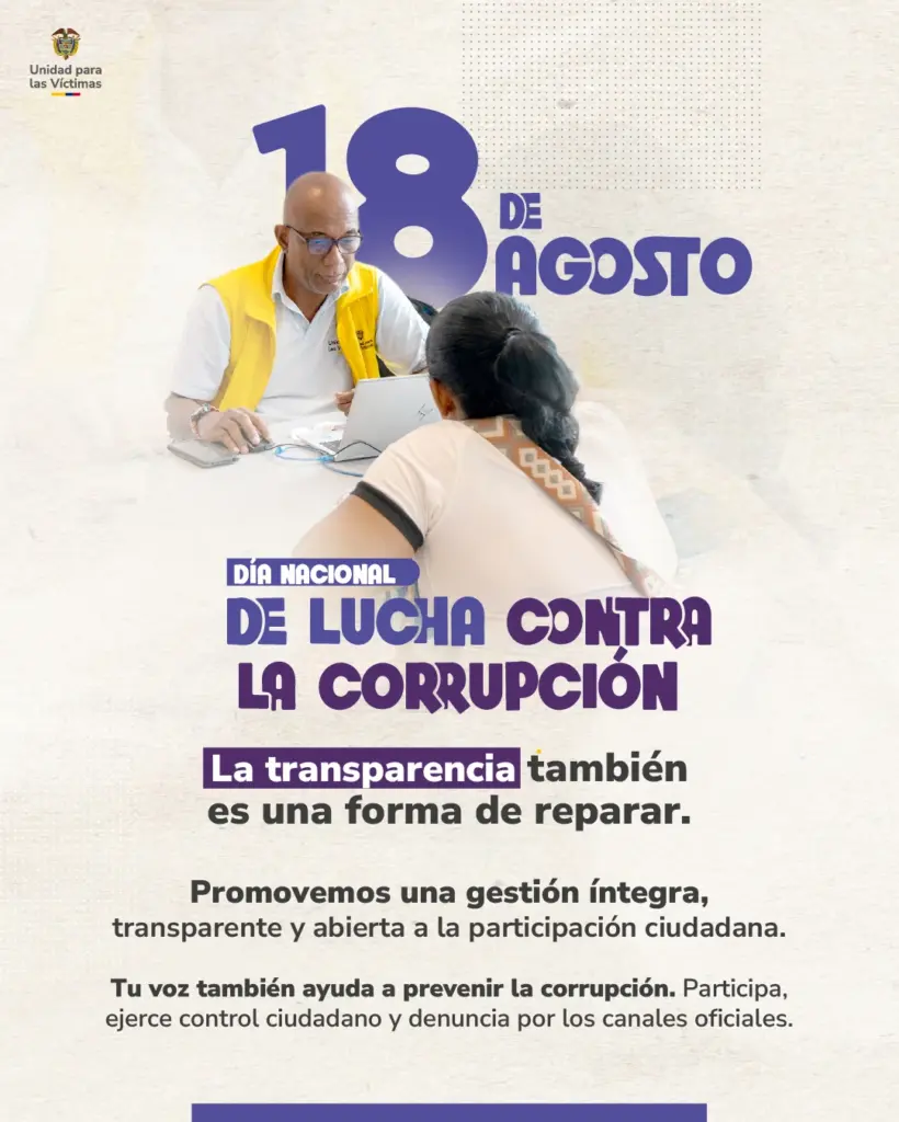Día Nacional de Lucha contra la Corrupción en la Unidad para las Víctimas